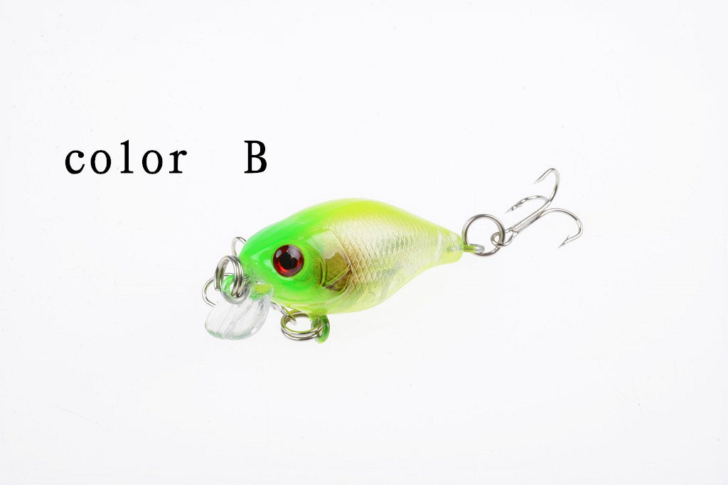 6x 4.5cm Popper Crank Bait Lures, Steel Balls, Bright Colors