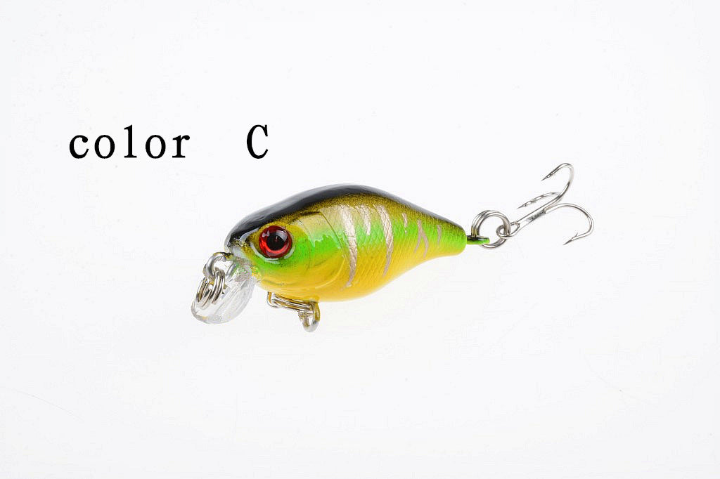 6x 4.5cm Popper Crank Bait Lures, Steel Balls, Bright Colors