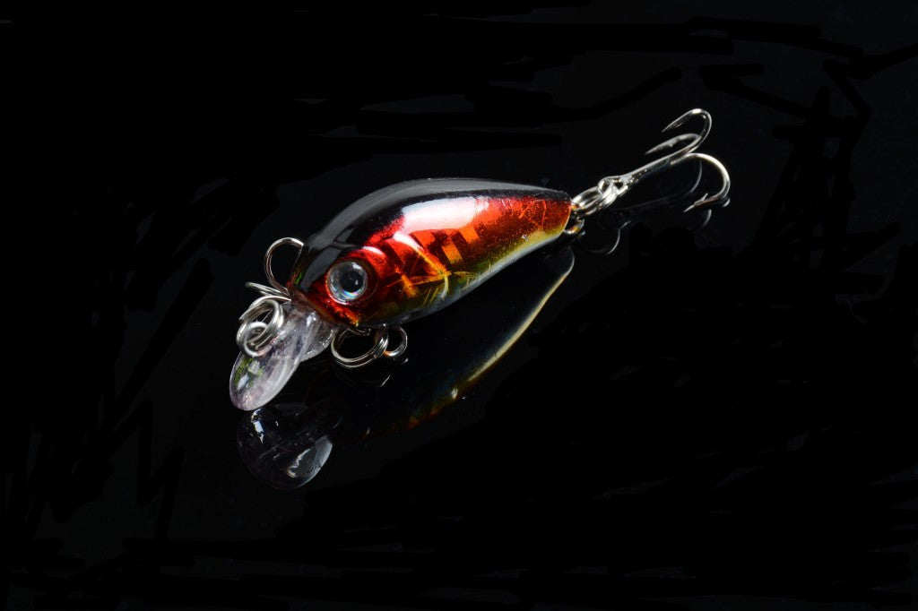 6x 4.5cm Popper Crank Bait Fishing Lures with 3D Eyes