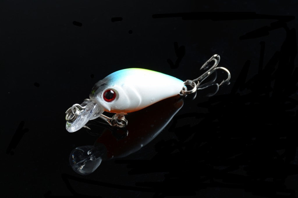 6x 4.5cm Popper Crank Bait Fishing Lures with 3D Eyes