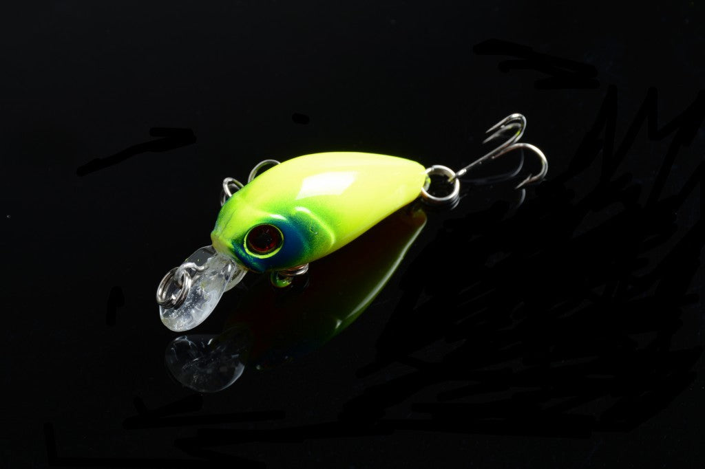 6x 4.5cm Popper Crank Bait Fishing Lures with 3D Eyes