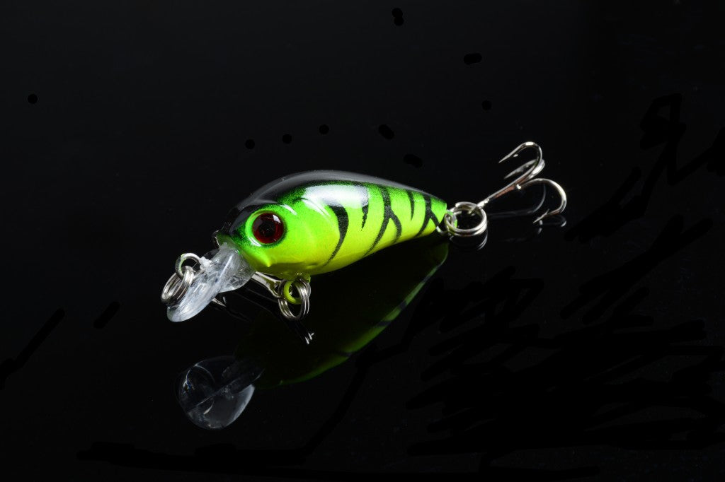 6x 4.5cm Popper Crank Bait Fishing Lures with 3D Eyes