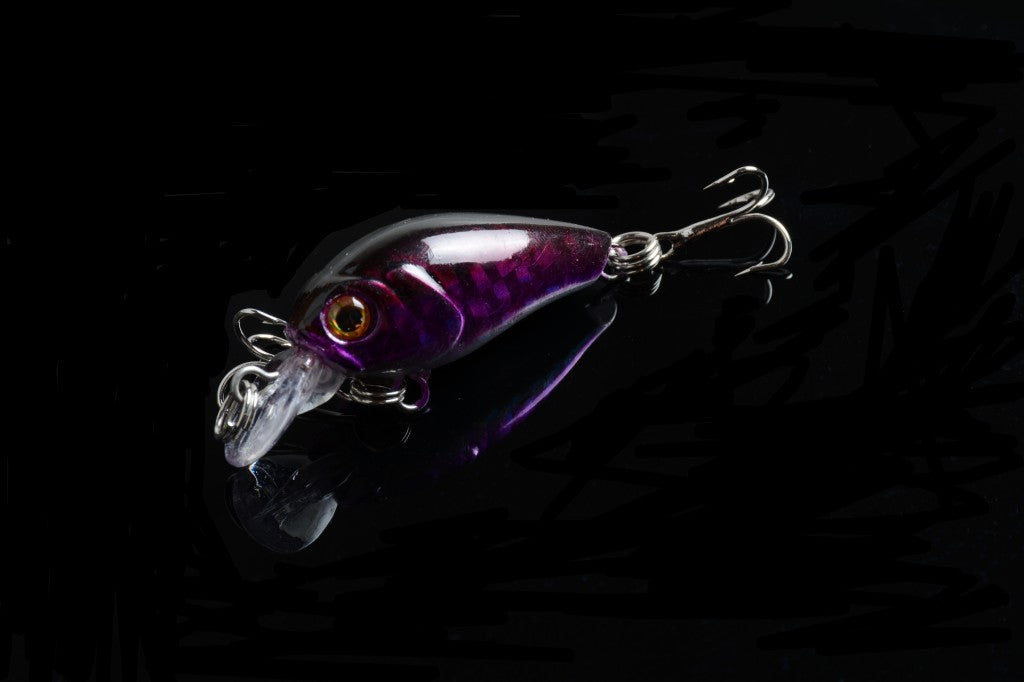 6x 4.5cm Popper Crank Bait Fishing Lures with 3D Eyes