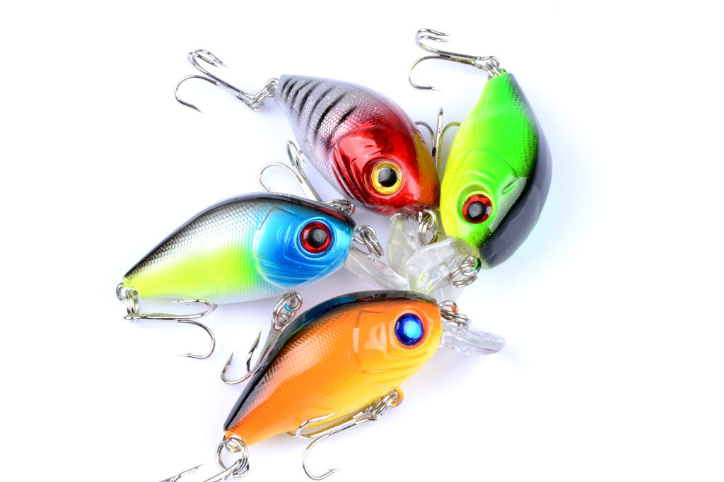 Colorful 5.5cm Popper Crank Bait Lures Set Saltwater Freshwater