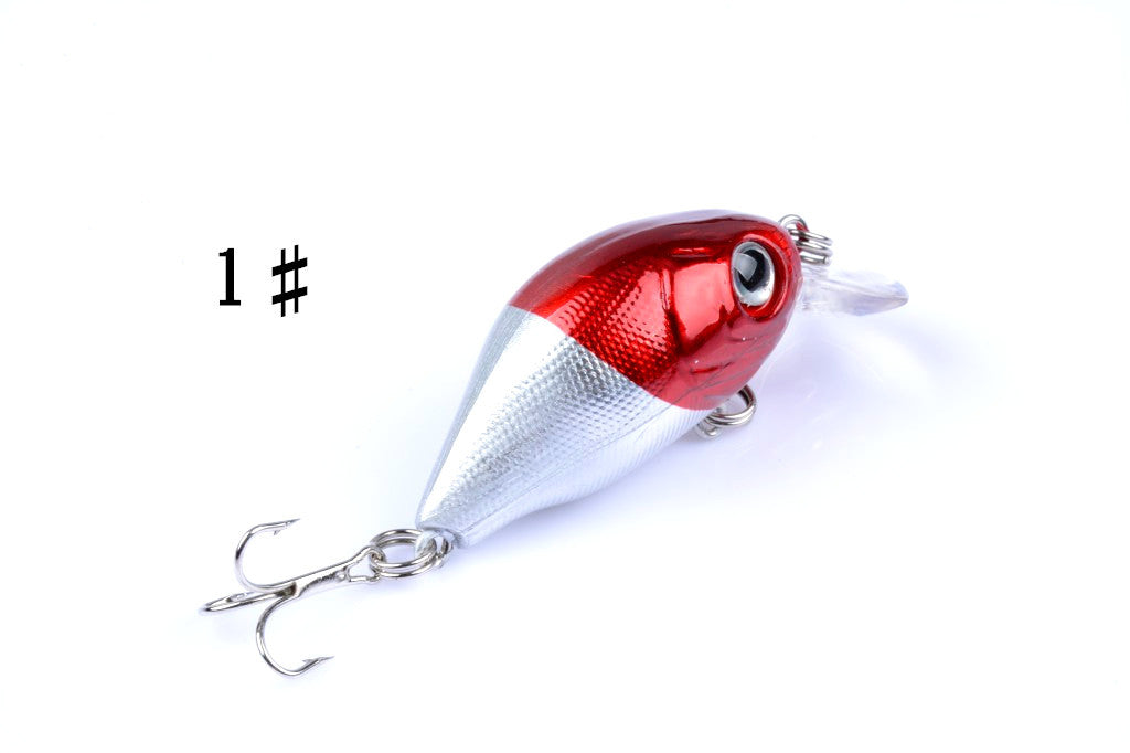 5x 5.5cm Popper Crank Bait Fishing Lures, Sharp Hooks