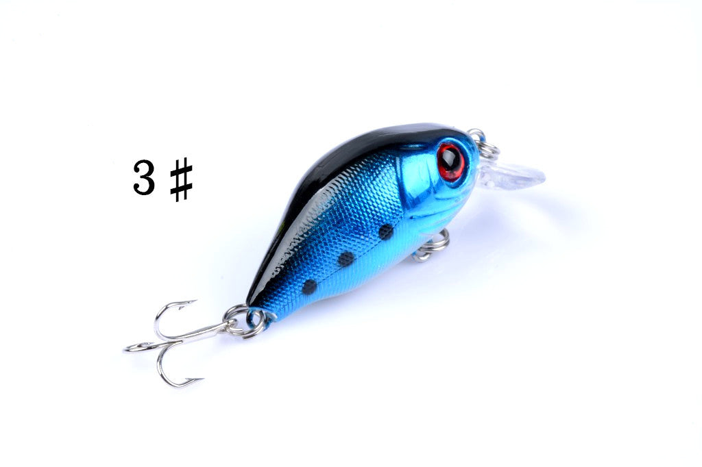 5x 5.5cm Popper Crank Bait Fishing Lures, Sharp Hooks