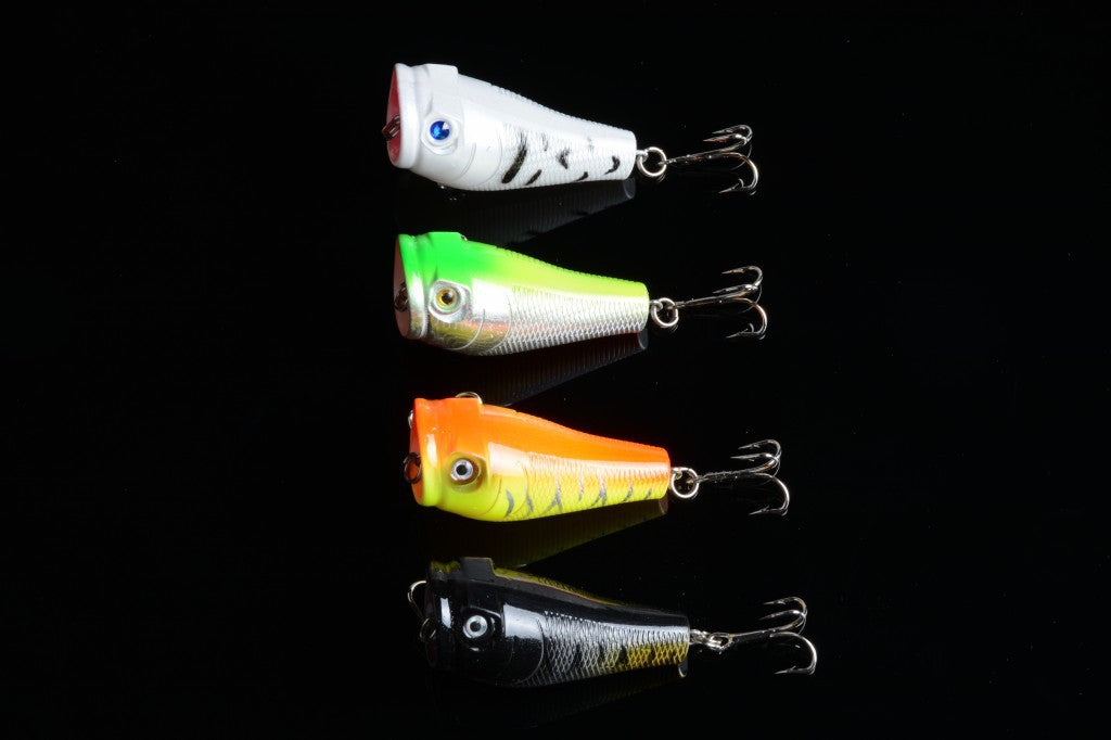 4X 5cm Popper Poppers Fishing Lure Lures Surface Tackle Fresh Saltwater