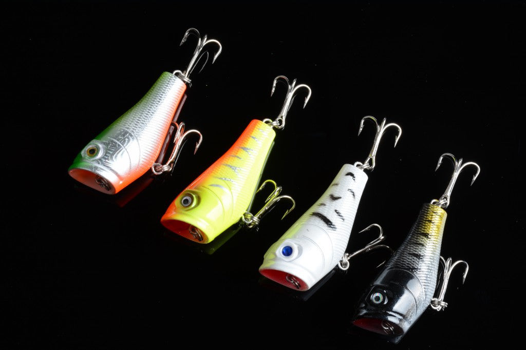 4X 5cm Popper Poppers Fishing Lure Lures Surface Tackle Fresh Saltwater