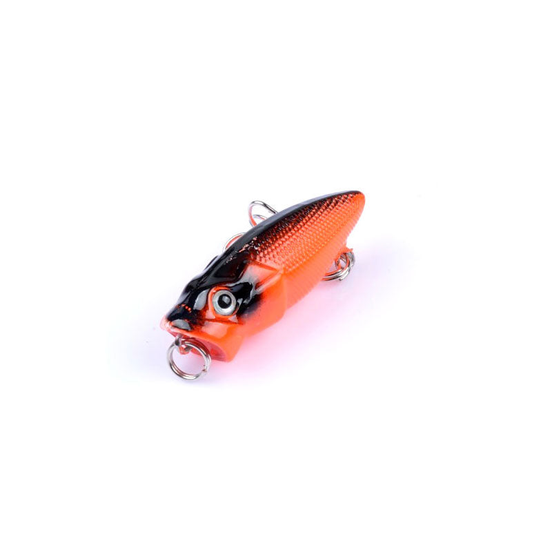 6X 3.5cm Colorful Popper Fishing Lures with 3D Eyes