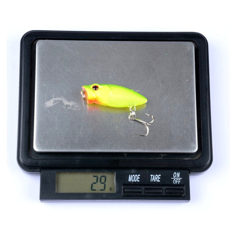 6X 3.5cm Colorful Popper Fishing Lures with 3D Eyes