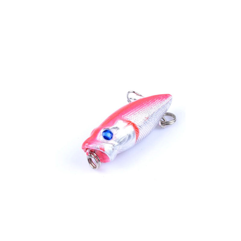 6X 3.5cm Colorful Popper Fishing Lures with 3D Eyes