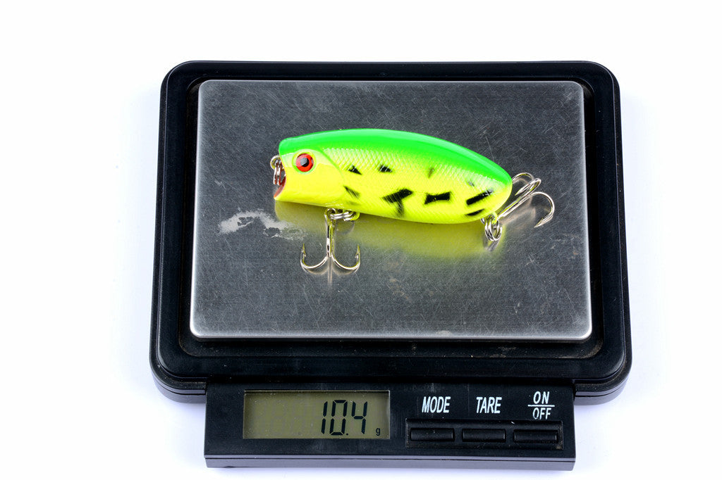 8X 6cm Topwater Fishing Lures with 3D Eyes and Sharp Hooks