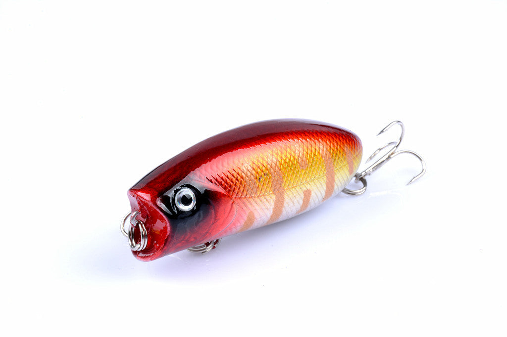 8X 6cm Topwater Fishing Lures with 3D Eyes and Sharp Hooks