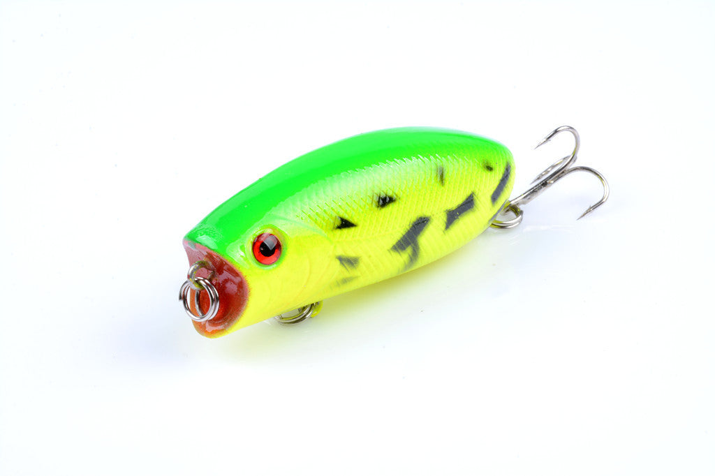 8X 6cm Topwater Fishing Lures with 3D Eyes and Sharp Hooks