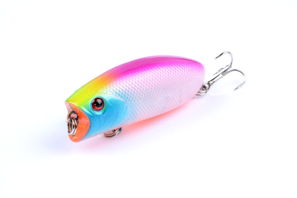 8X 6cm Topwater Fishing Lures with 3D Eyes and Sharp Hooks