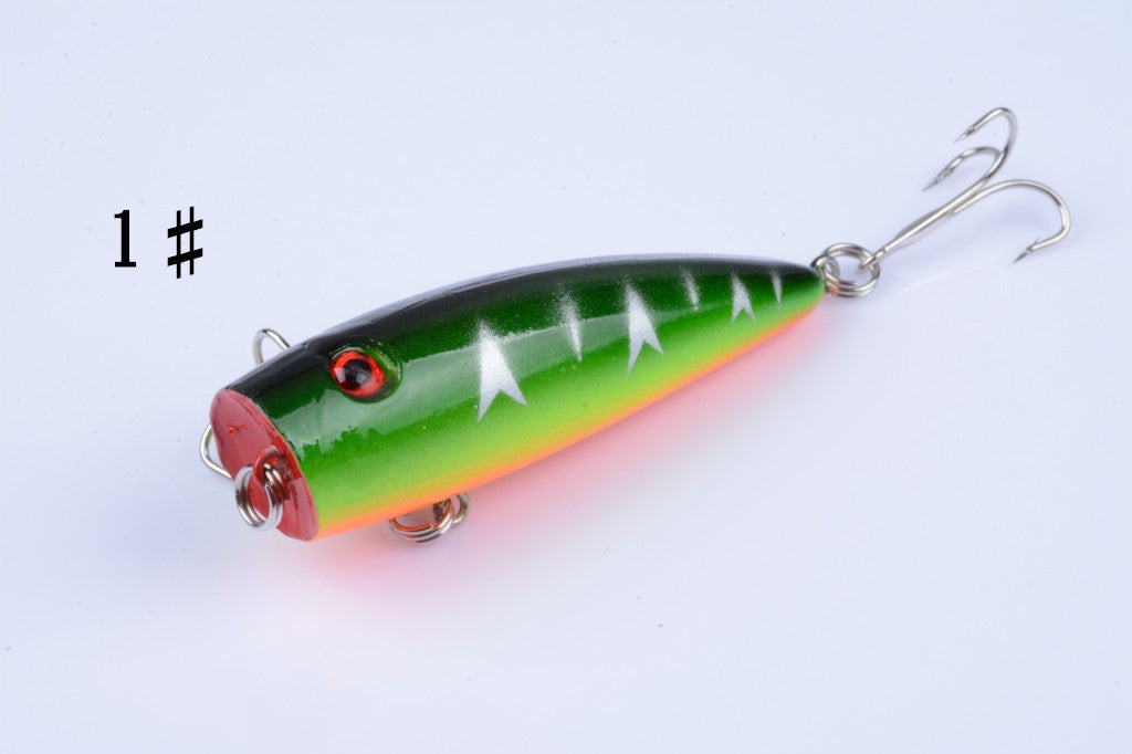 5X 7cm Topwater Fishing Lure Set, Realistic Colors & Hooks