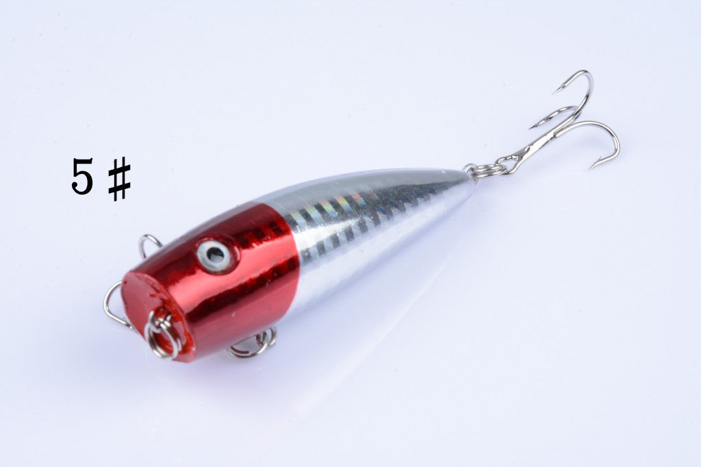 5X 7cm Topwater Fishing Lure Set, Realistic Colors & Hooks