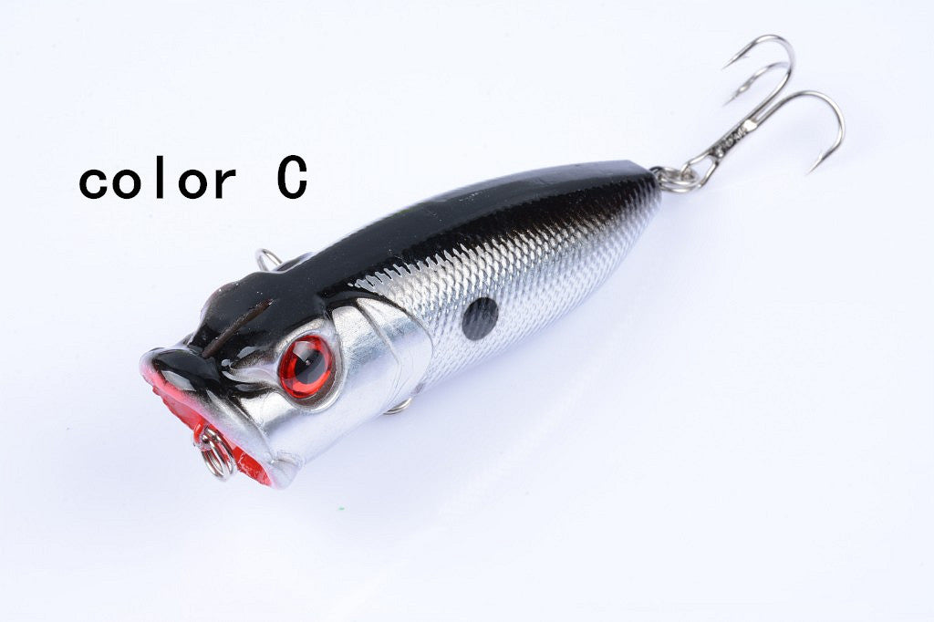 5X Colorful 6.5cm Popper Fishing Lures ABS Hooks Fresh Saltwater