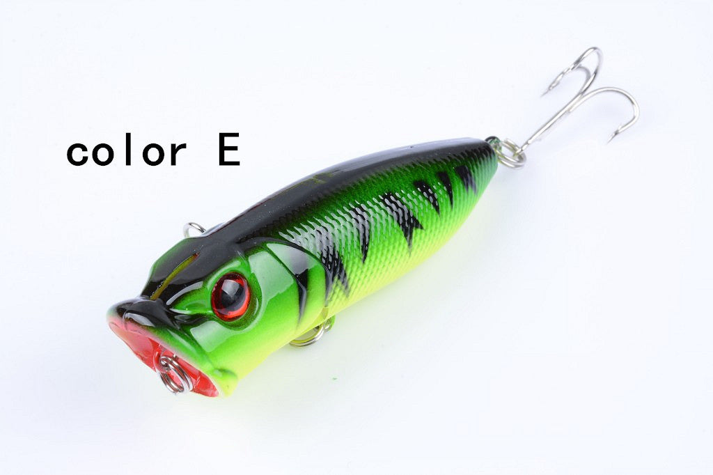 5X Colorful 6.5cm Popper Fishing Lures ABS Hooks Fresh Saltwater