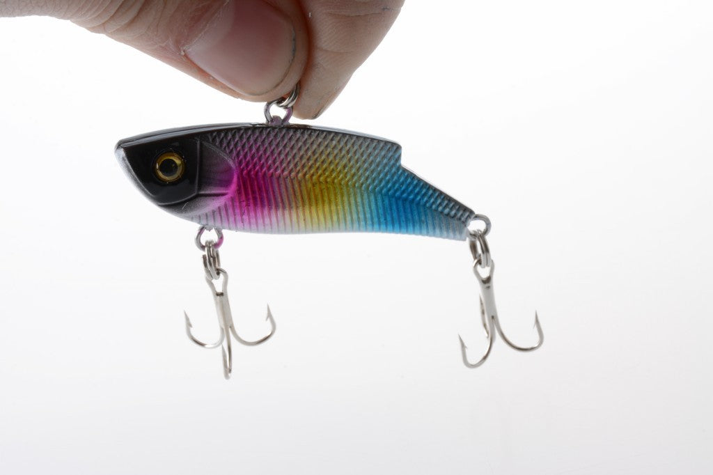 10x 5.5cm Vib Bait Fishing Lures, Sharp Hooks, 10 Colors