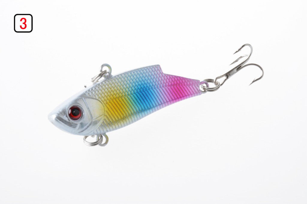 10x 5.5cm Vib Bait Fishing Lures, Sharp Hooks, 10 Colors