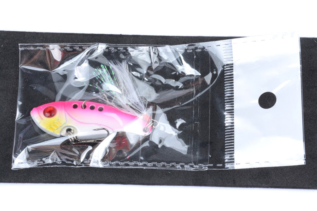 4x 5.5cm Vib Fishing Lures, Sharp Hooks, 3D Eyes