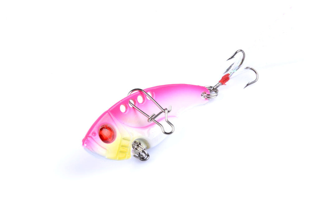 4x 5.5cm Vib Fishing Lures, Sharp Hooks, 3D Eyes