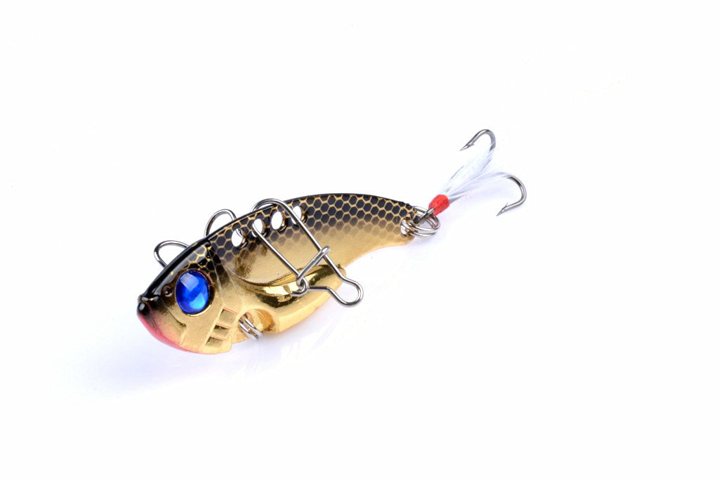 4x 5.5cm Vib Fishing Lures, Sharp Hooks, 3D Eyes