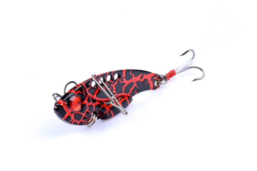 4x 5.5cm Vib Fishing Lures, Sharp Hooks, 3D Eyes