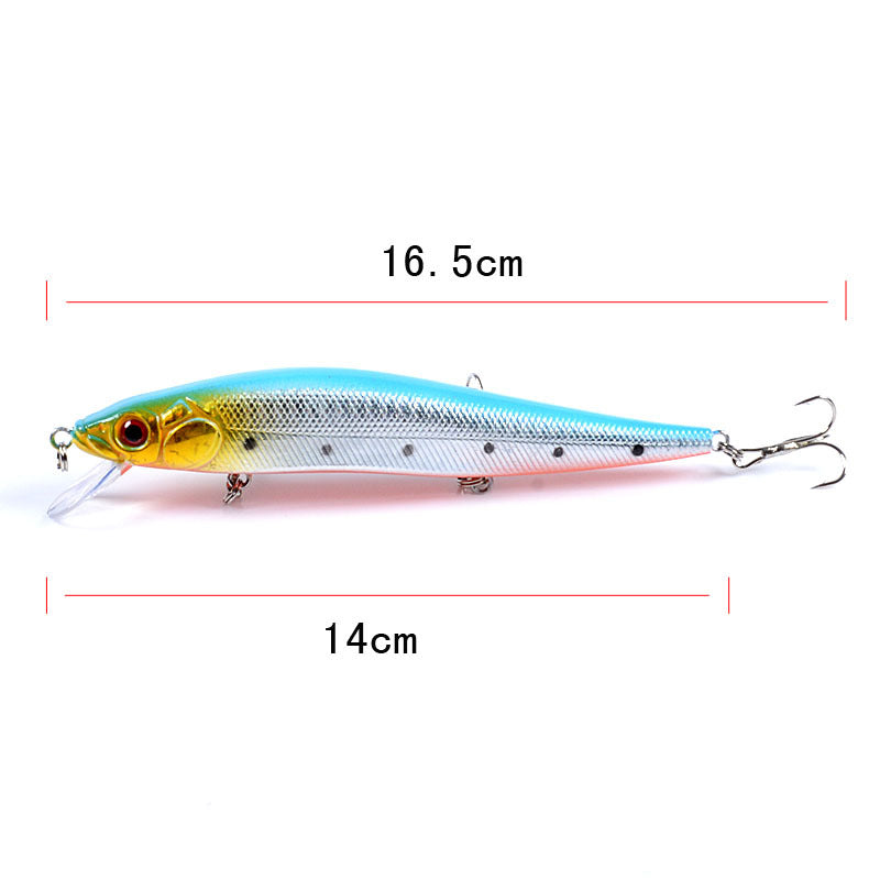 5x Colorful Popper Minnow 14cm Fishing Lures, Sharp Hooks