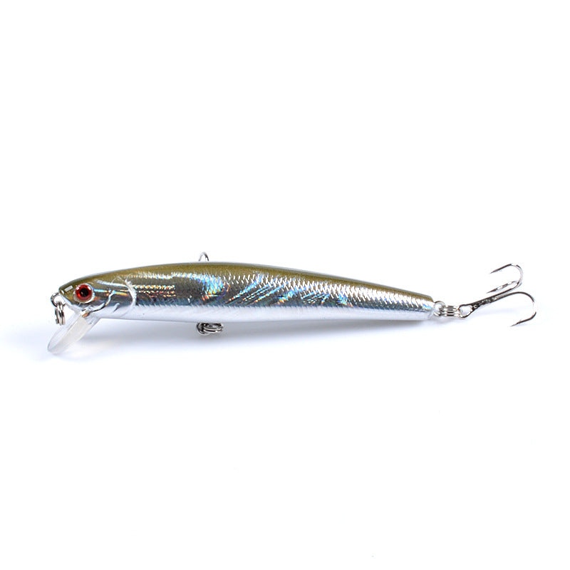 6x 9.6cm Popper Minnow Fishing Lures with 3D Eyes