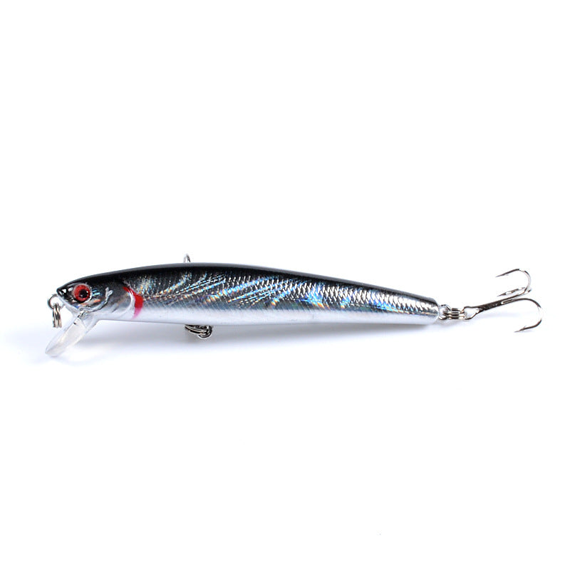 6x 9.6cm Popper Minnow Fishing Lures with 3D Eyes