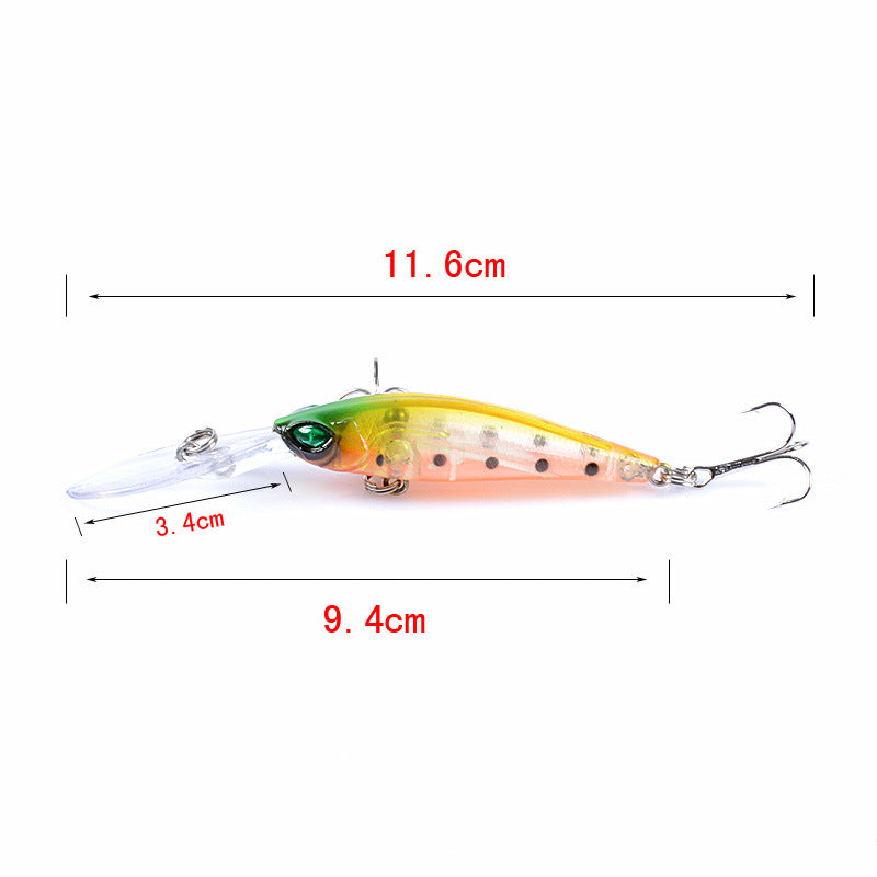 Durable 9.4cm Popper Minnow Fishing Lures Set