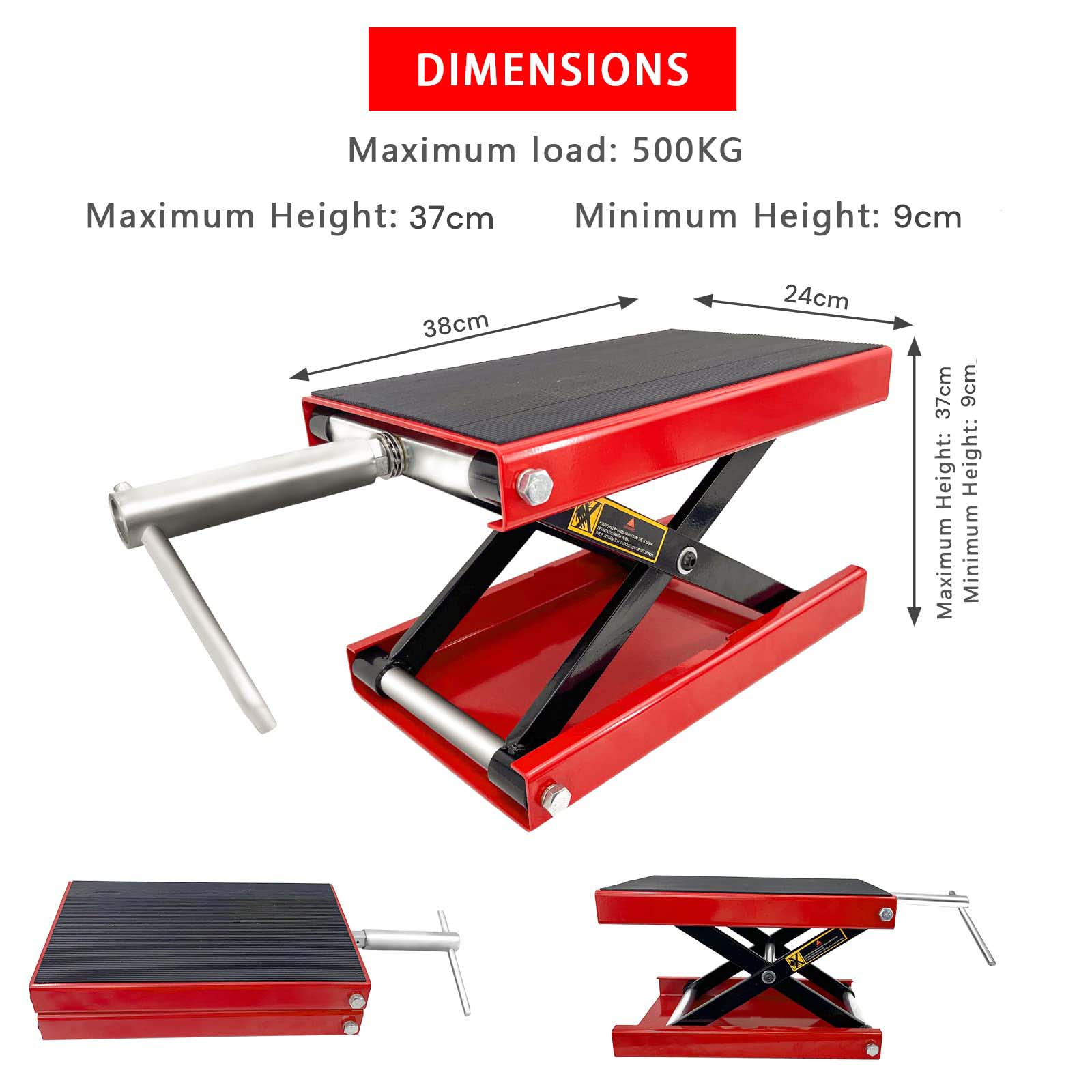 Heavy-Duty Motorcycle ATV Repair Jack Lift 1100lbs