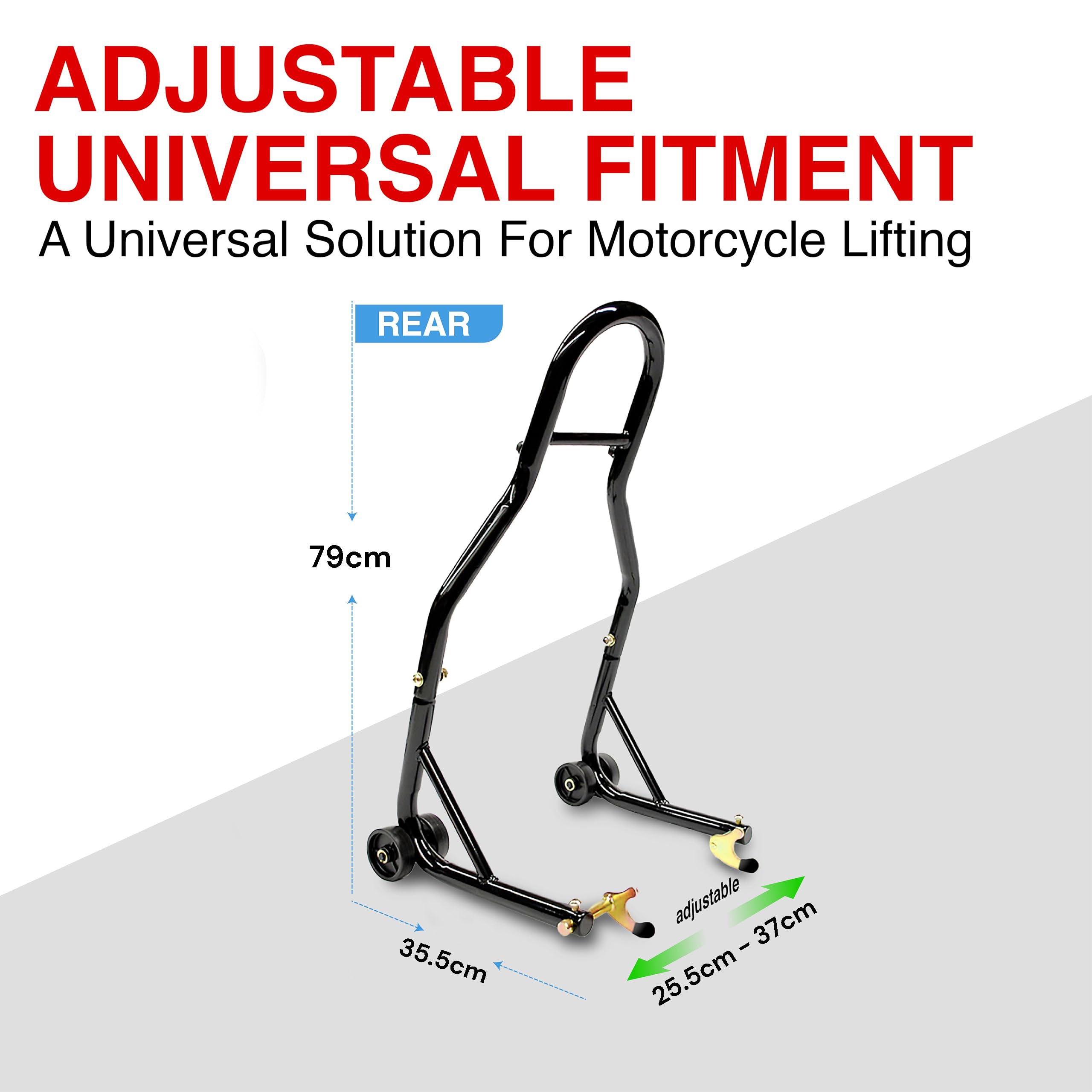 Heavy-Duty Motorcycle Rear Paddock Stand with Casters