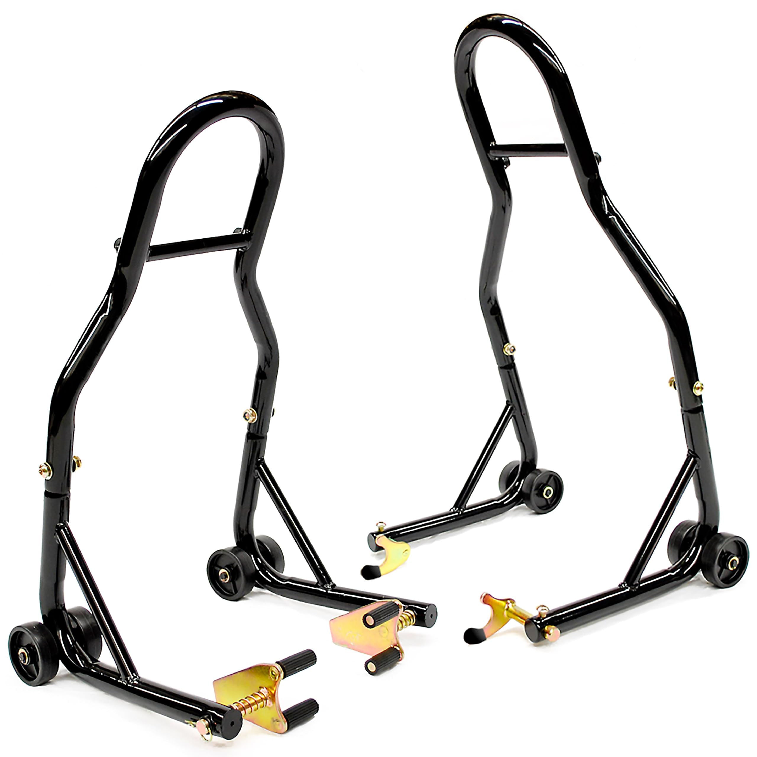 Heavy-Duty Adjustable Motorcycle Paddock Stand Set