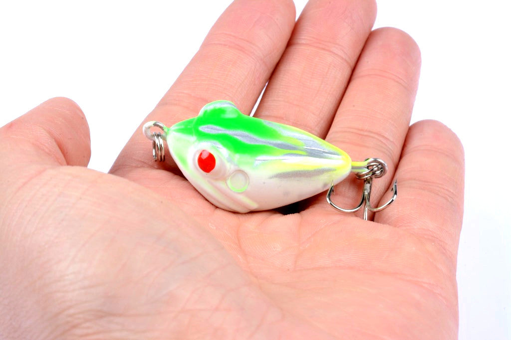 6X 4cm Popper Fishing Lures, Sharp Hooks, 3D Eyes, Durable ABS