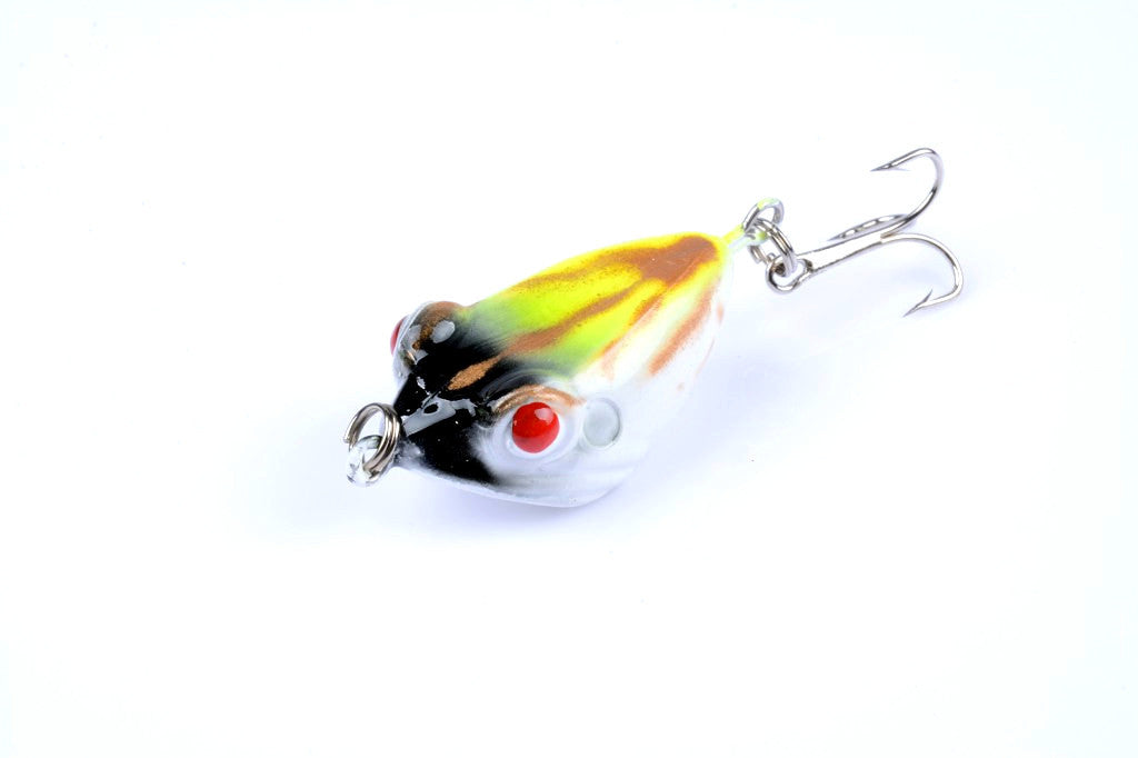 6X 4cm Popper Fishing Lures, Sharp Hooks, 3D Eyes, Durable ABS