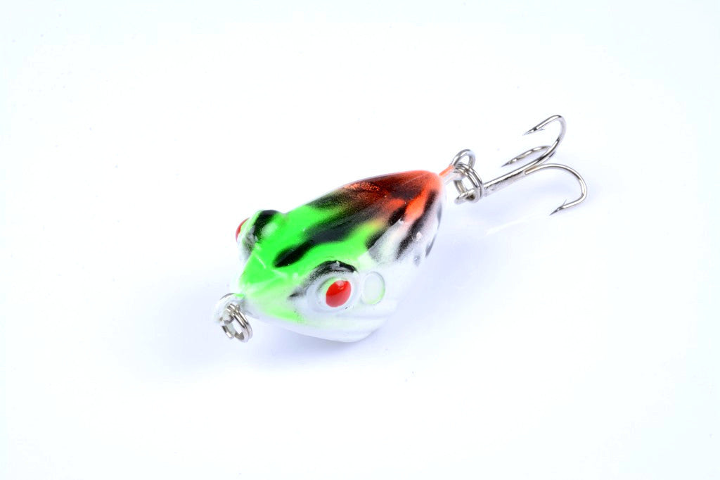 6X 4cm Popper Fishing Lures, Sharp Hooks, 3D Eyes, Durable ABS