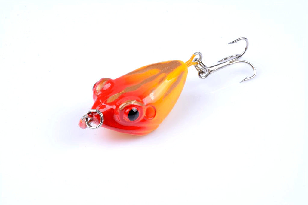 6X 4cm Popper Fishing Lures, Sharp Hooks, 3D Eyes, Durable ABS