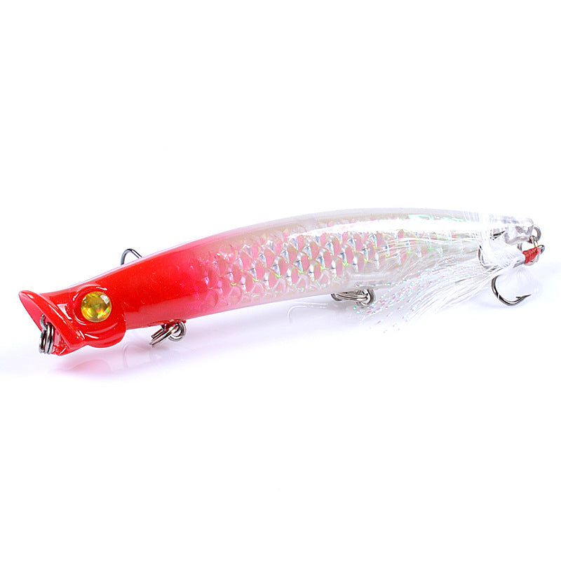 6x 11.7cm Multi-Color Fishing Poppers with Treble Hooks