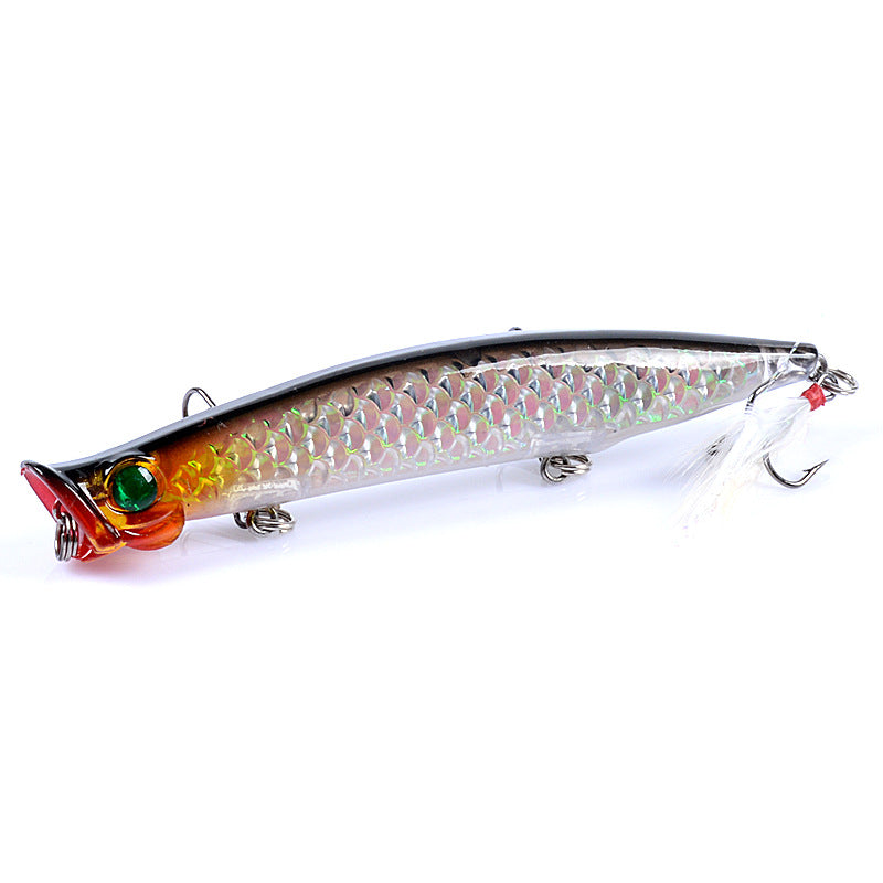 6x 11.7cm Multi-Color Fishing Poppers with Treble Hooks