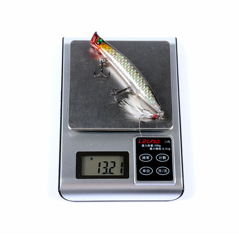 6x 11.7cm Multi-Color Fishing Poppers with Treble Hooks