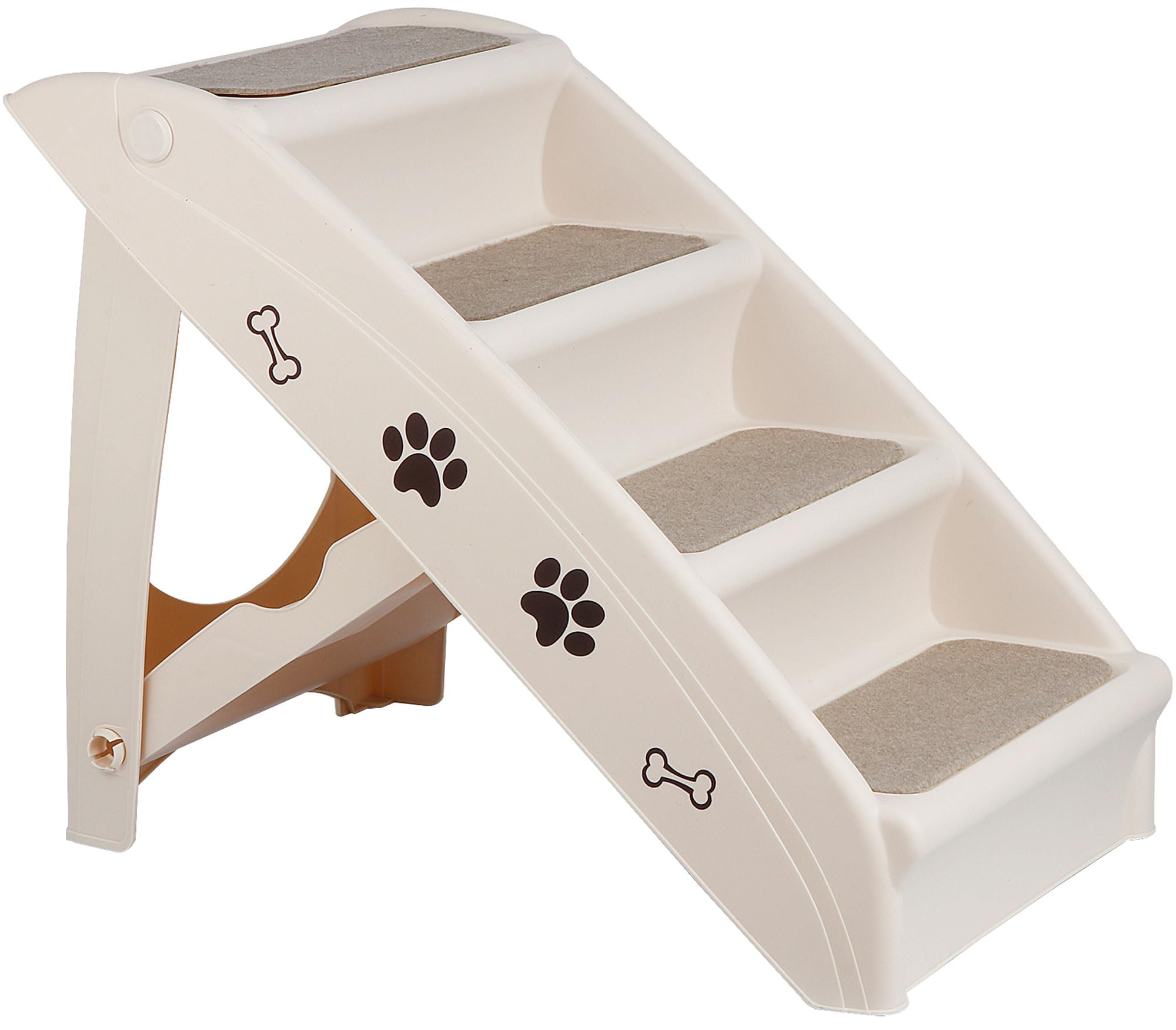 Foldable Non-Slip Pet Stairs for Small Dogs, 4-Step Ramp