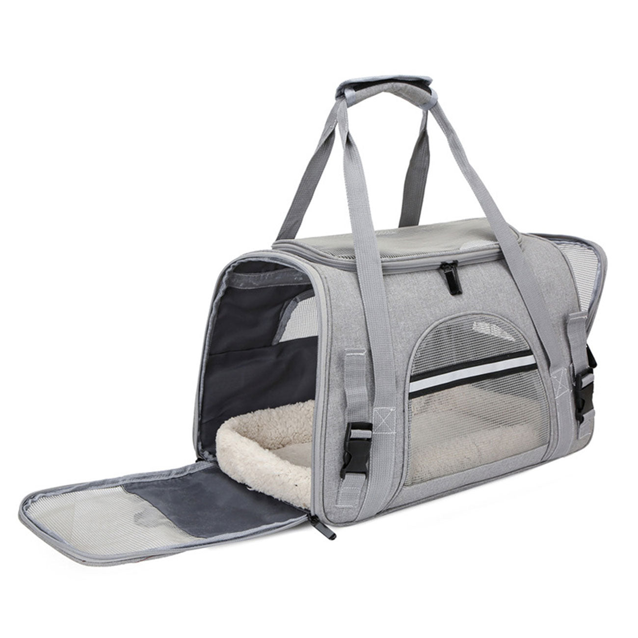 Airline Approved Pet Carrier Bag with Cozy Bed & Seatbelt