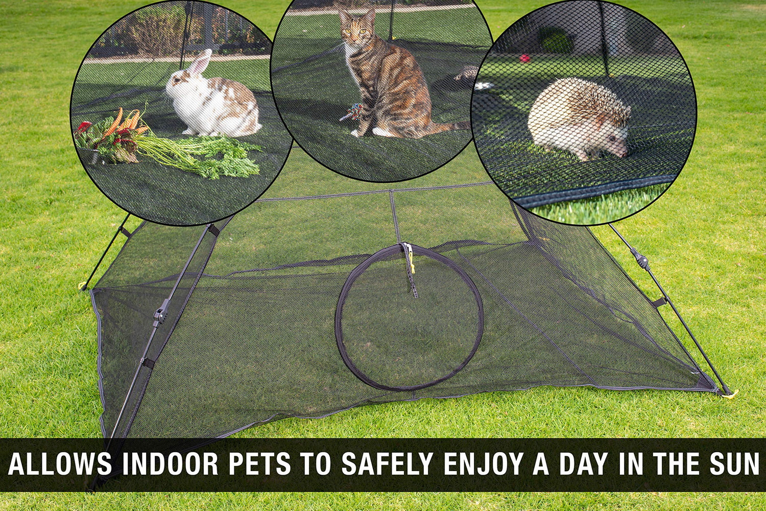 Outdoor Cat Tent, Portable Mesh Playhouse for Small Pets