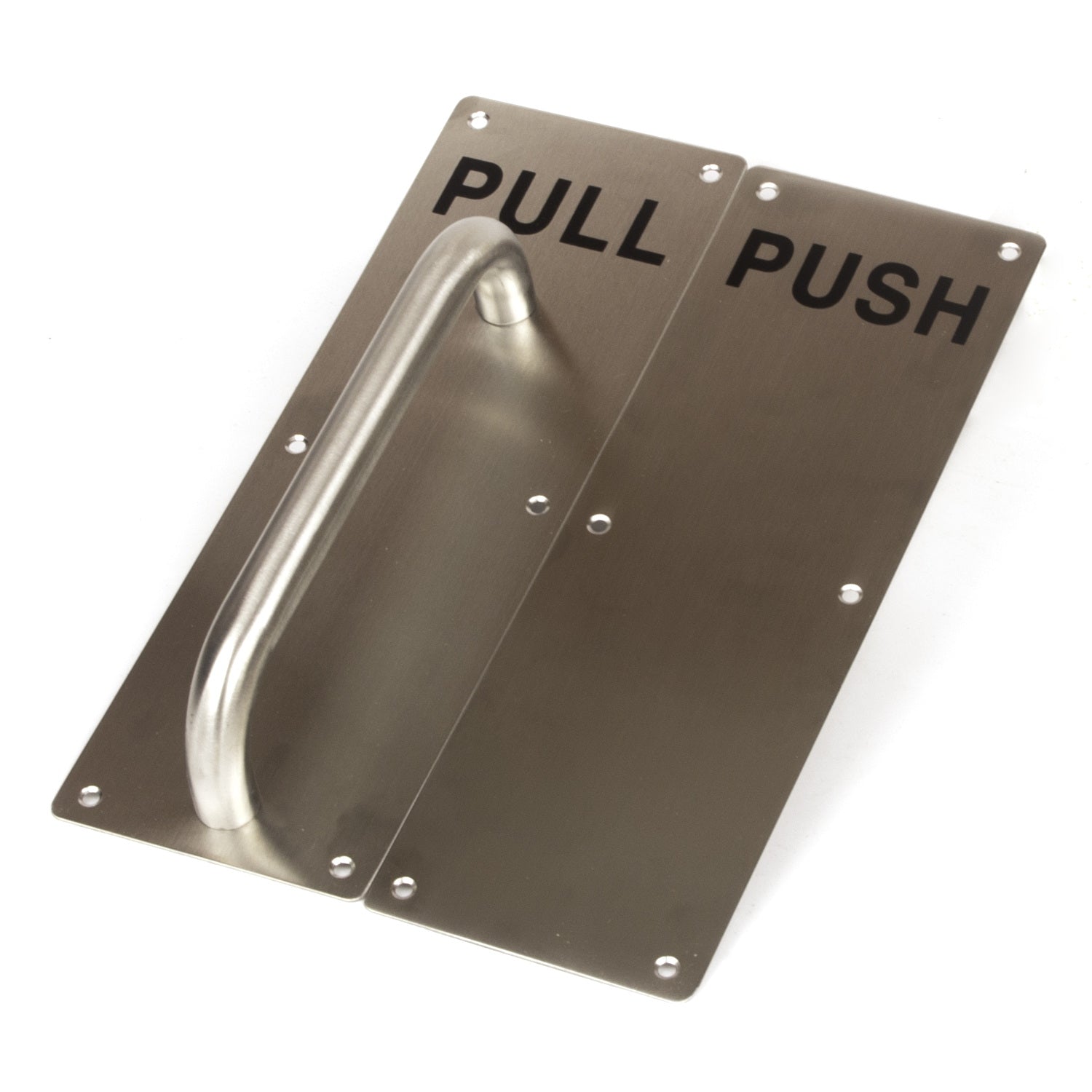 304 Stainless Steel Commercial Door Pull Push Handle Plate Set for Bathrooms, Stairwell Fire Doors etc