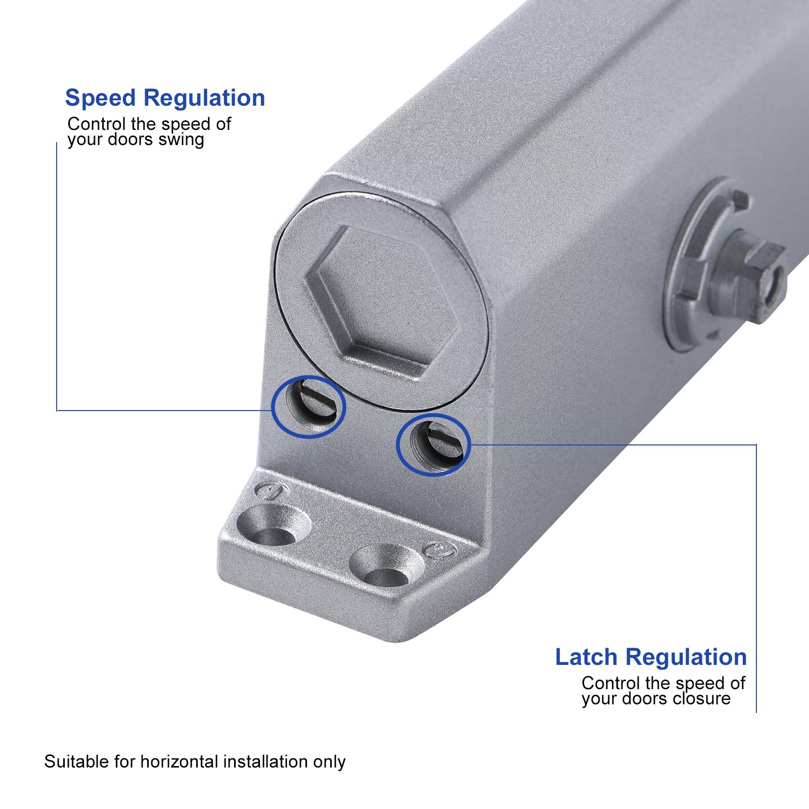 Hydraulic Commercial Door Closers 45-60kg, Adjustable, Silent