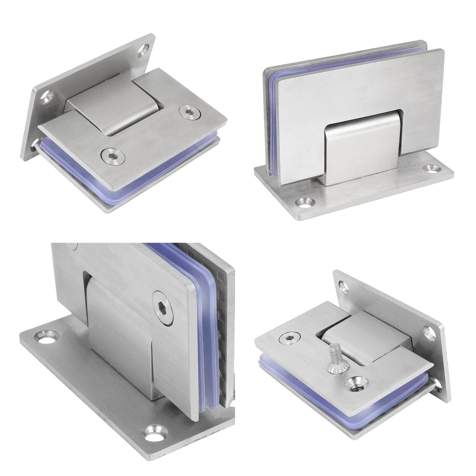 304 Steel Shower Door Hinge, Self-Closing, Rust-Resistant