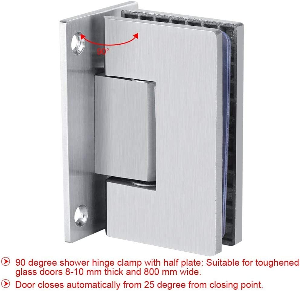 304 Steel Shower Door Hinge, Self-Closing, Rust-Resistant